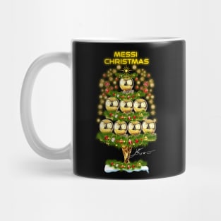 Funny Christmas Messi Christmas Tree 8 Ball D’or Mug